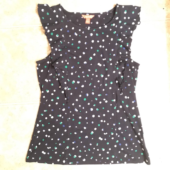 Ruffle sleeve polka dot top - Picture 4 of 5
